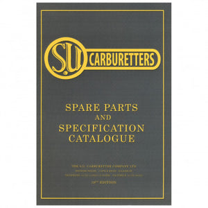 CATALOQUE DE PIÈCES DE RECHANGE ET DE SPÉCIFICATIONS, SU CARB.