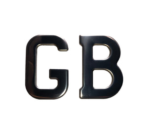 BADGE GB LETTERS STICK ON STAINLESS STEEL