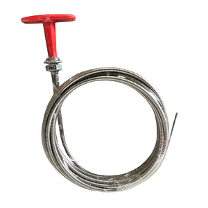 'T' HANDLE PULL CABLE 3M STAINLESS STEEL
