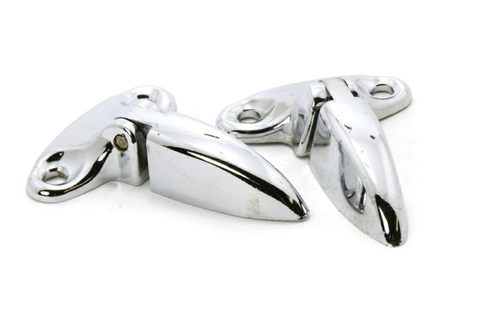 PAIR BOOT HINGES CHROME MINI