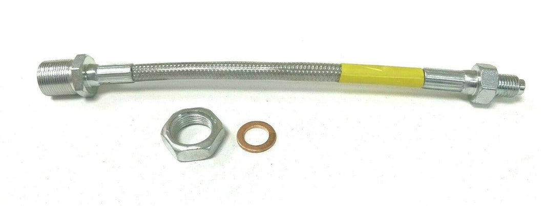 HOSE, PIPE TO SLAVE CYLINDER, BRAIDED STAINLESS STEEL, NON VERTO