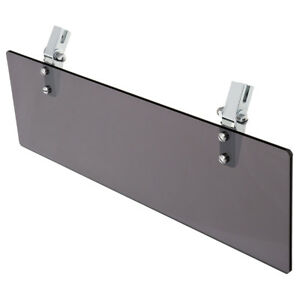 SMOKED PLEXIGLASS SUNVISOR WITH FITTINGS