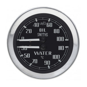 DUAL GAUGE OIL PRESSURE & WATER TEMP °C