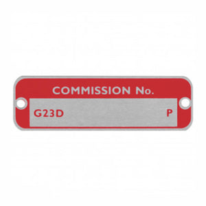 COMMISSION PLATE
