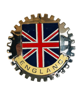 BADGE, ENGLAND UNION FLAG, TOOTHED, ENAMEL