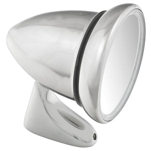 DOOR MIRROR, BULLET RACING STYLE, FLAT, CHROME, LH