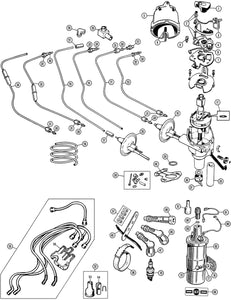 JEU DE FILS HT ET BOUCHON DE DISTRIBUTEUR 25D4